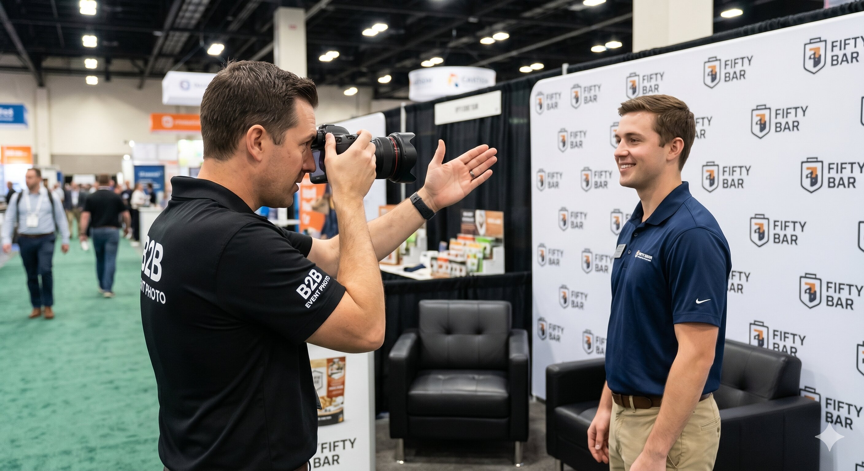 Individual portrait at trade show