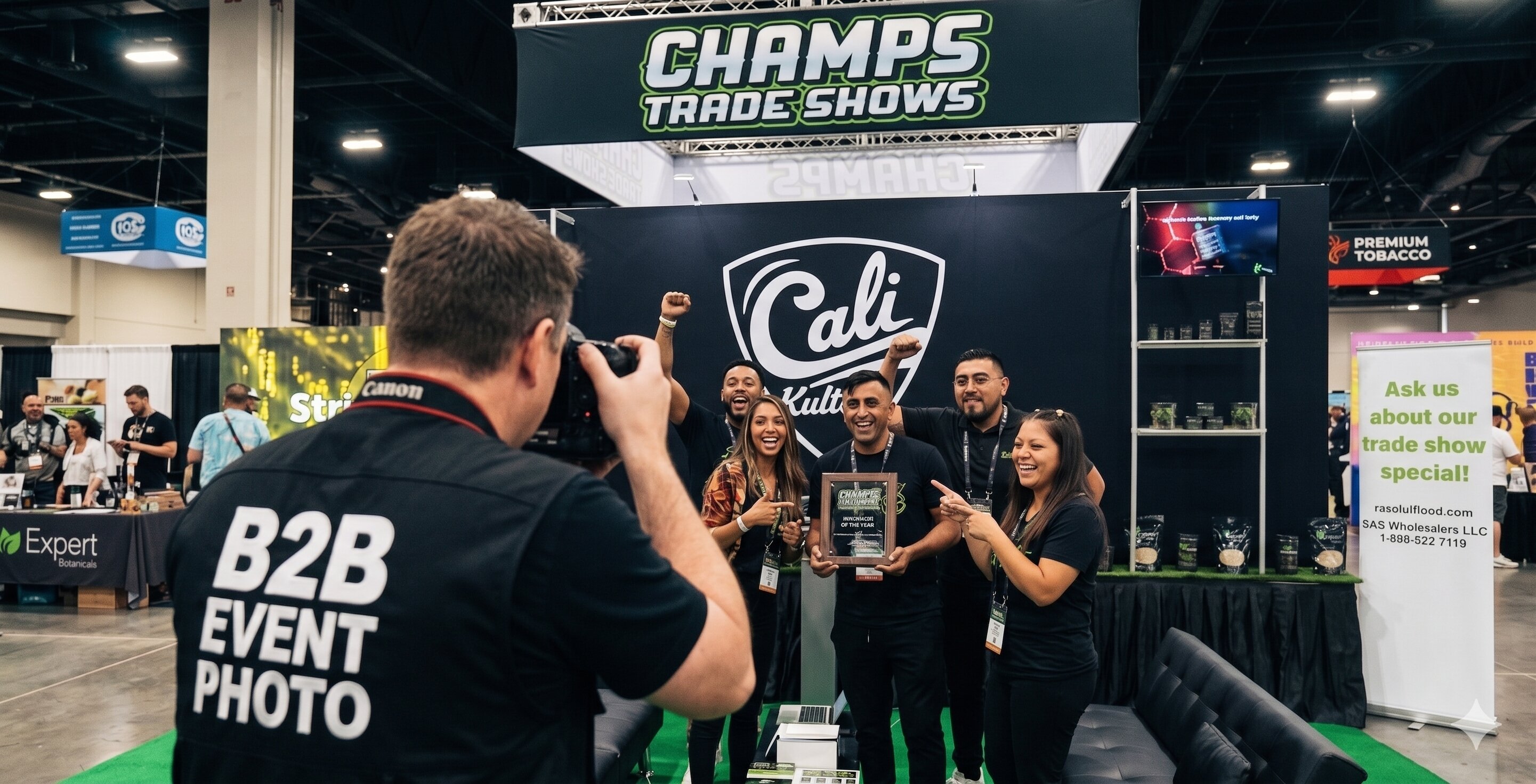 Team portrait at Champs Trade Show